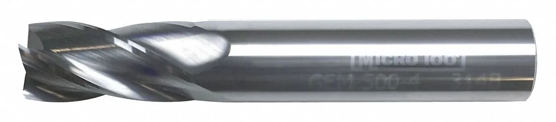 Micro 100 Micro 100 GEM-250-4 Carbide End Mill 1/4 in 4FL Uncoated — product photo
