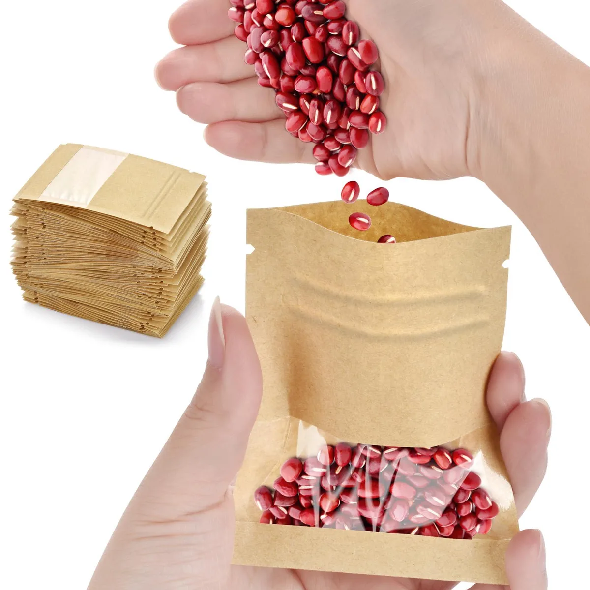  Wteehn XF01-X Kraft Envelopes 100 pcs 2.7"x3.5 — product photo
