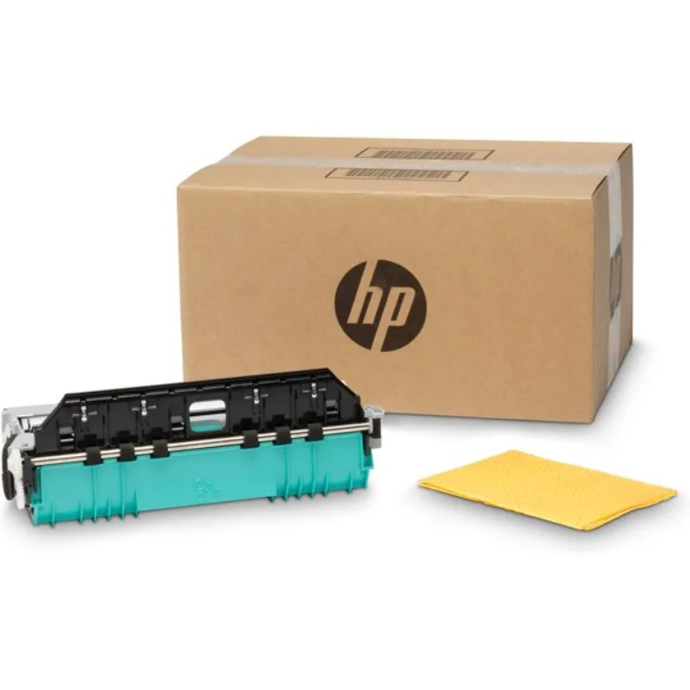 Rectangular HP ink collection unit, matte black plastic, model B5L09A