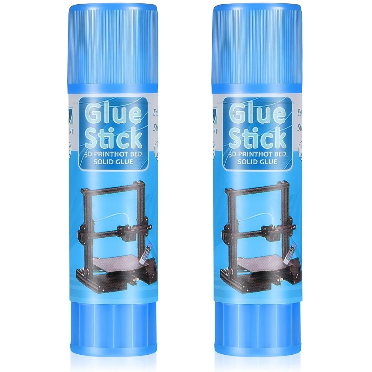 Two blue PVP glue sticks in upgraded blue packaging