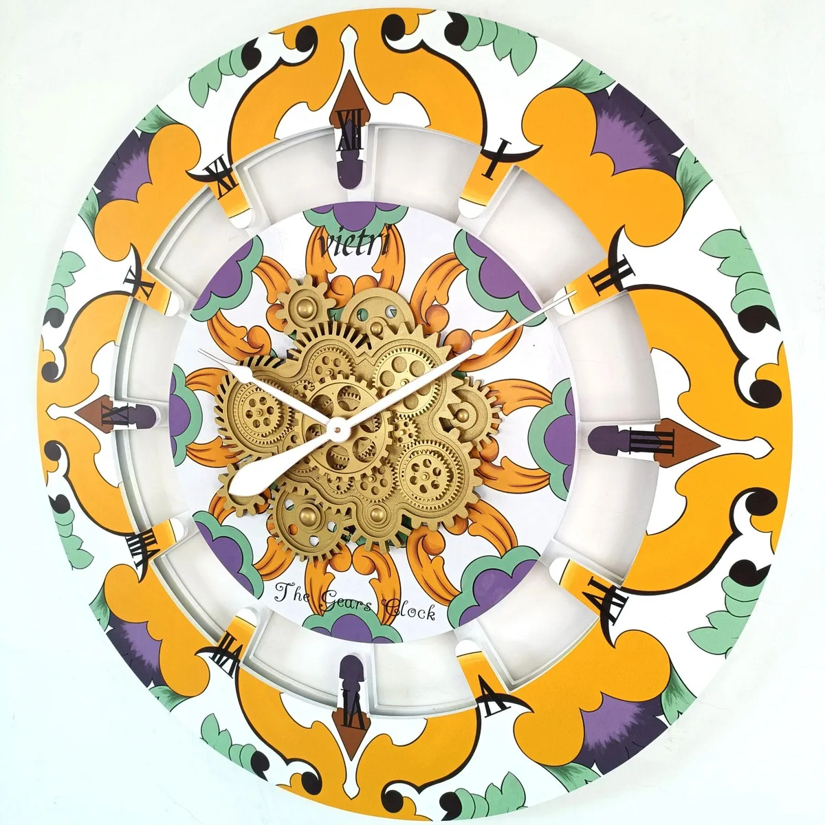 The Gears Clock The Gears Clock Italy Line 24 inch Round 36 inch Vietri Wall Clock — product photo