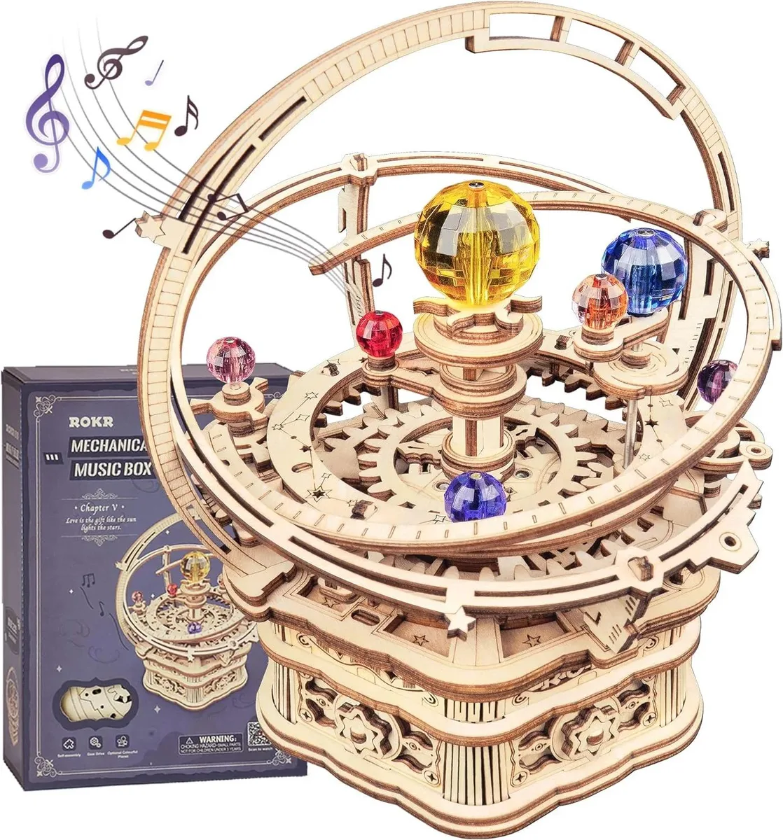 ROKR ROKR 84-Piece 3D Mechanical Music Box Kit Starry Night — product photo