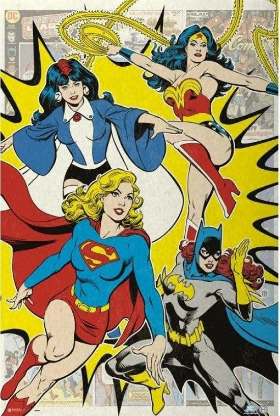 DC Super Heroines poster print, 22 by 34 inches, glossy paper in tube