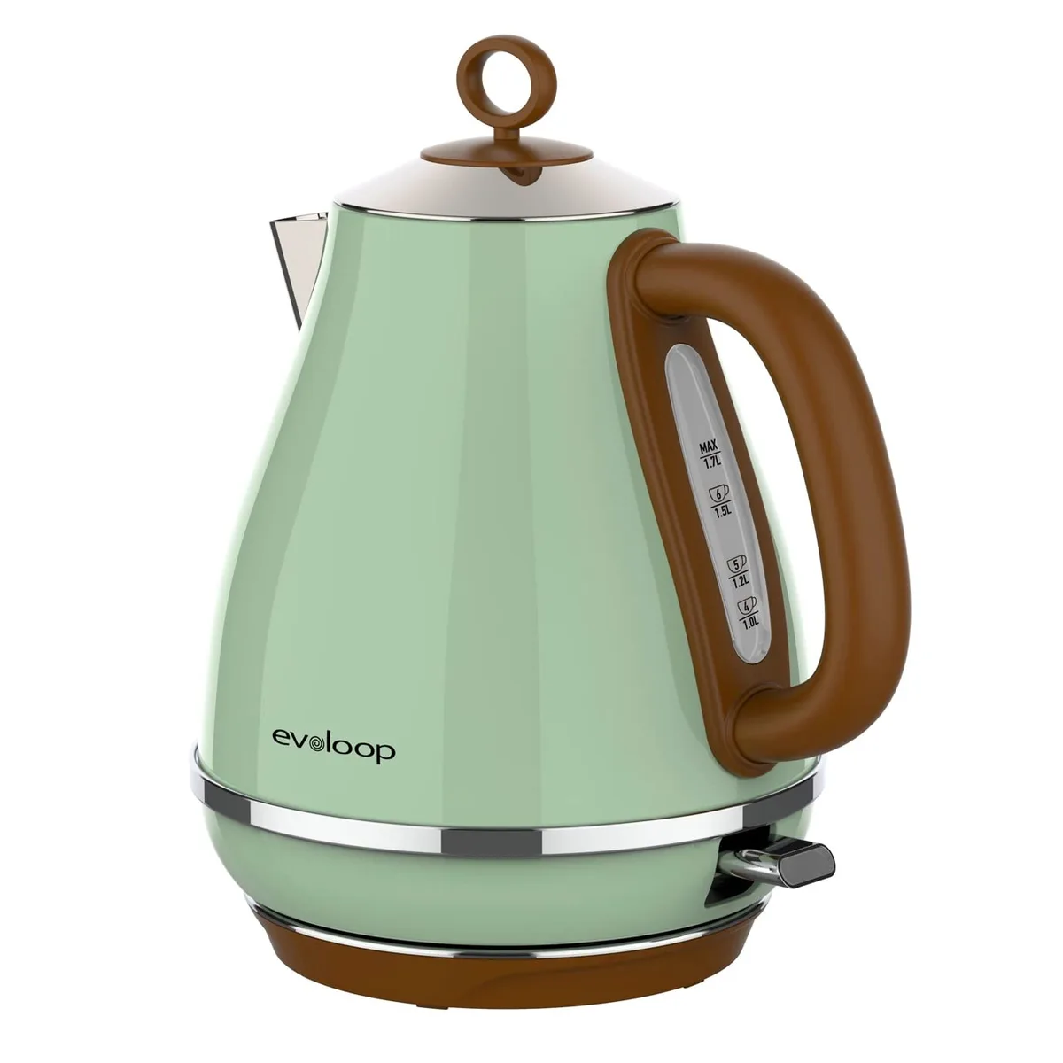  evoloop JK-140G 1.7 L Electric Kettle Glossy Green 1500W — product photo