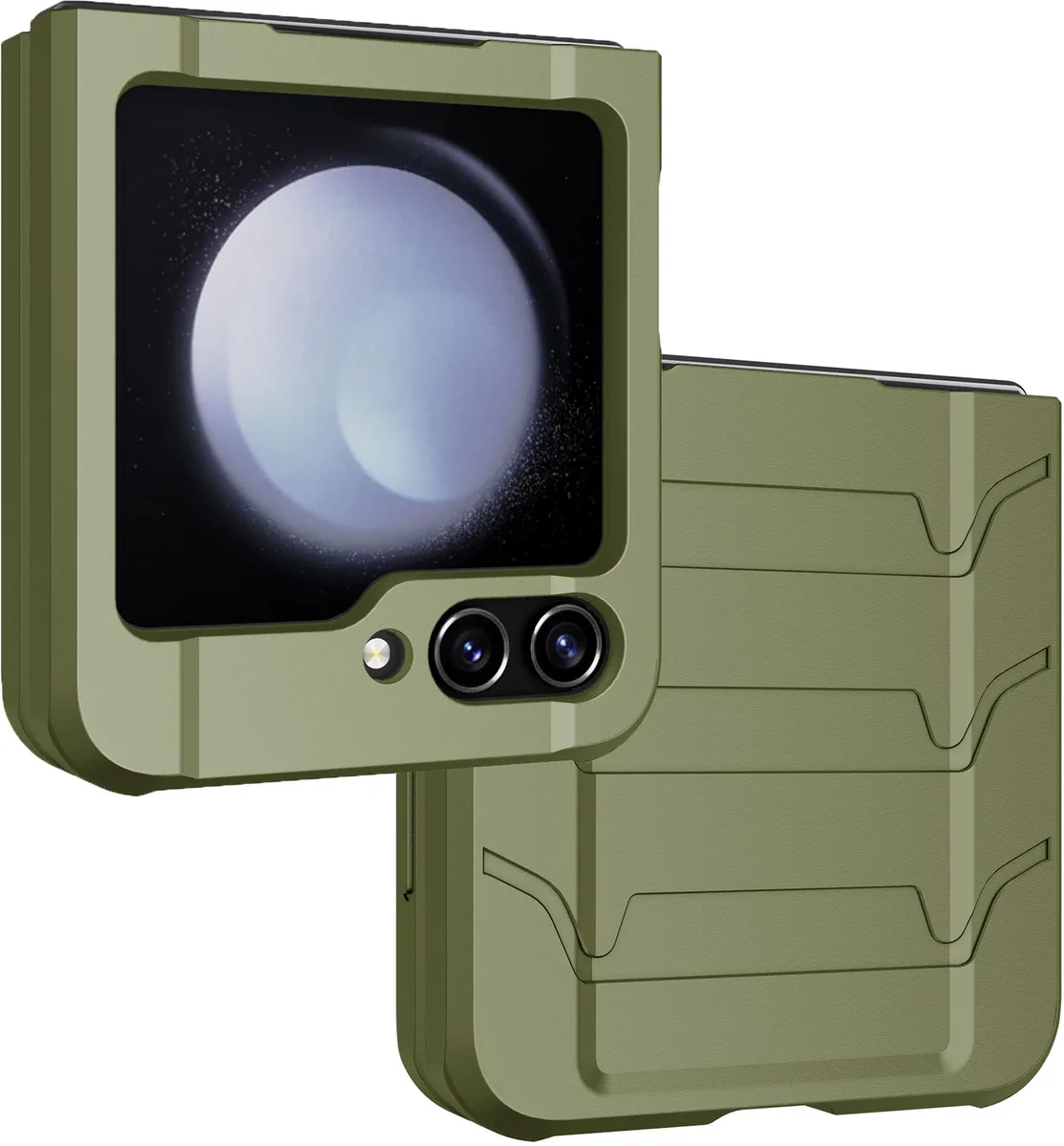 Nakedcellphone Nakedcellphone Tactical Case for Samsung Galaxy Z Flip 5 5G SM-F731U 2023 Olive Green — product photo