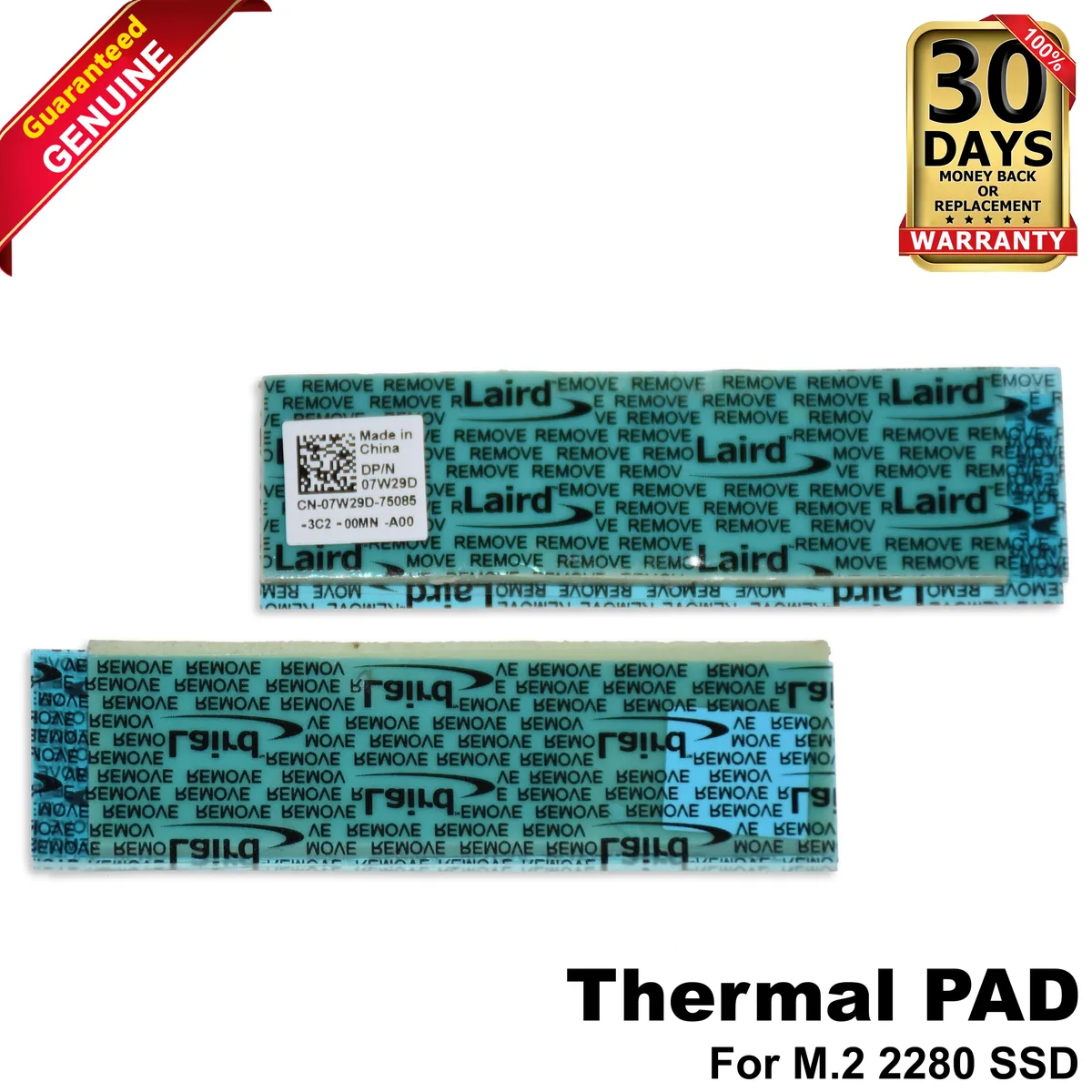 DELL DELL Thermal Pad 7W29D for M.2 2280 SSD laptop replacement part — product photo