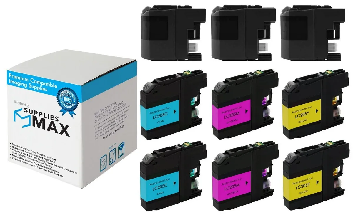 SuppliesMax SuppliesMax BRTLC-2093BK2CMY Inkjet Combo Pack 3-BK 2-C/M/Y 2400 pages — product photo