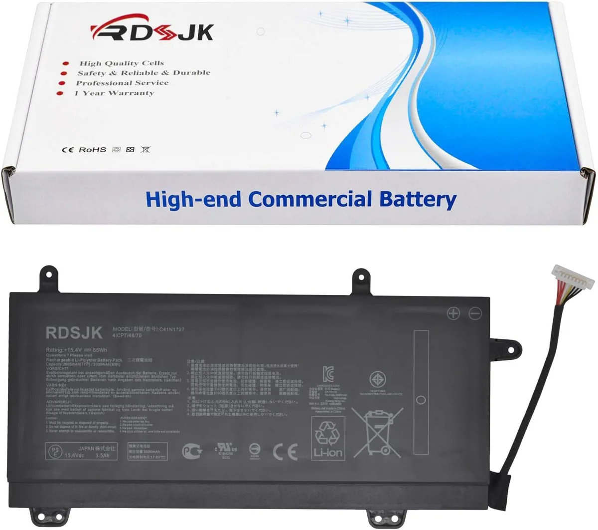 NShi NShi C41N1727 15.4V 55Wh laptop battery for Asus Zephyrus M GM501 — product photo