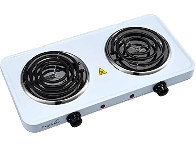 MegaChef MegaChef MC-2012A-W 2-Burner Electric Coil Cooktop White — product photo