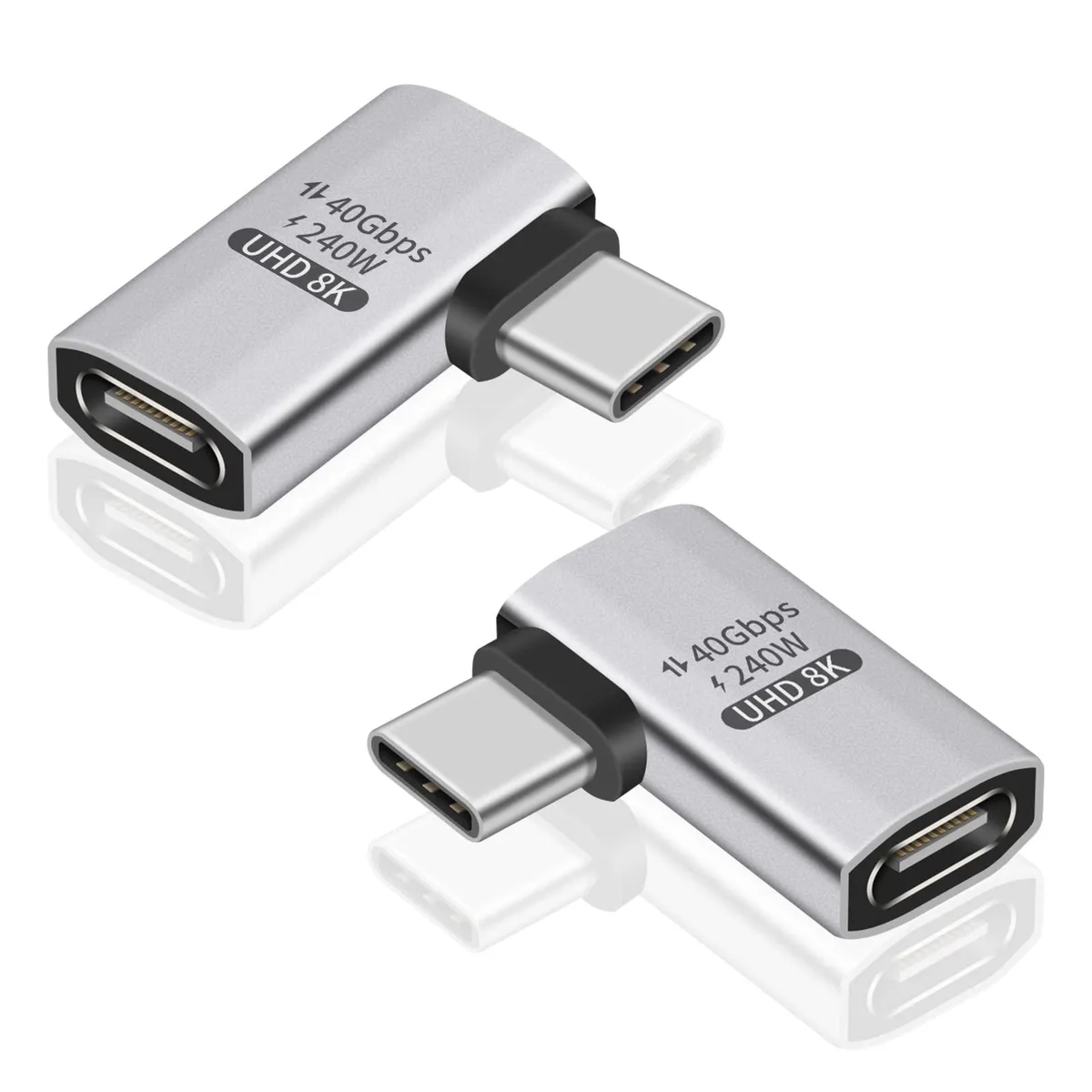 BUCIER BUCIER USB converter 240W 40Gbps 8K 60Hz 90 degree 2.9 in x 2.1 in x .6 in 9 grams — product photo