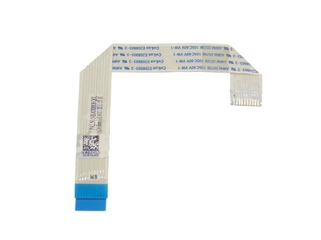 Flat orange ribbon cable with connectors at both ends