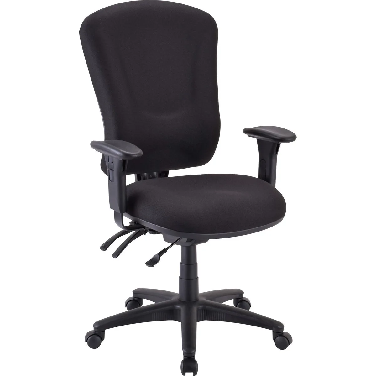 Lorell Lorell 66153 Managerial Task Chair Black 26-3/4"x26"x48-1/4"-51" office furniture — product photo