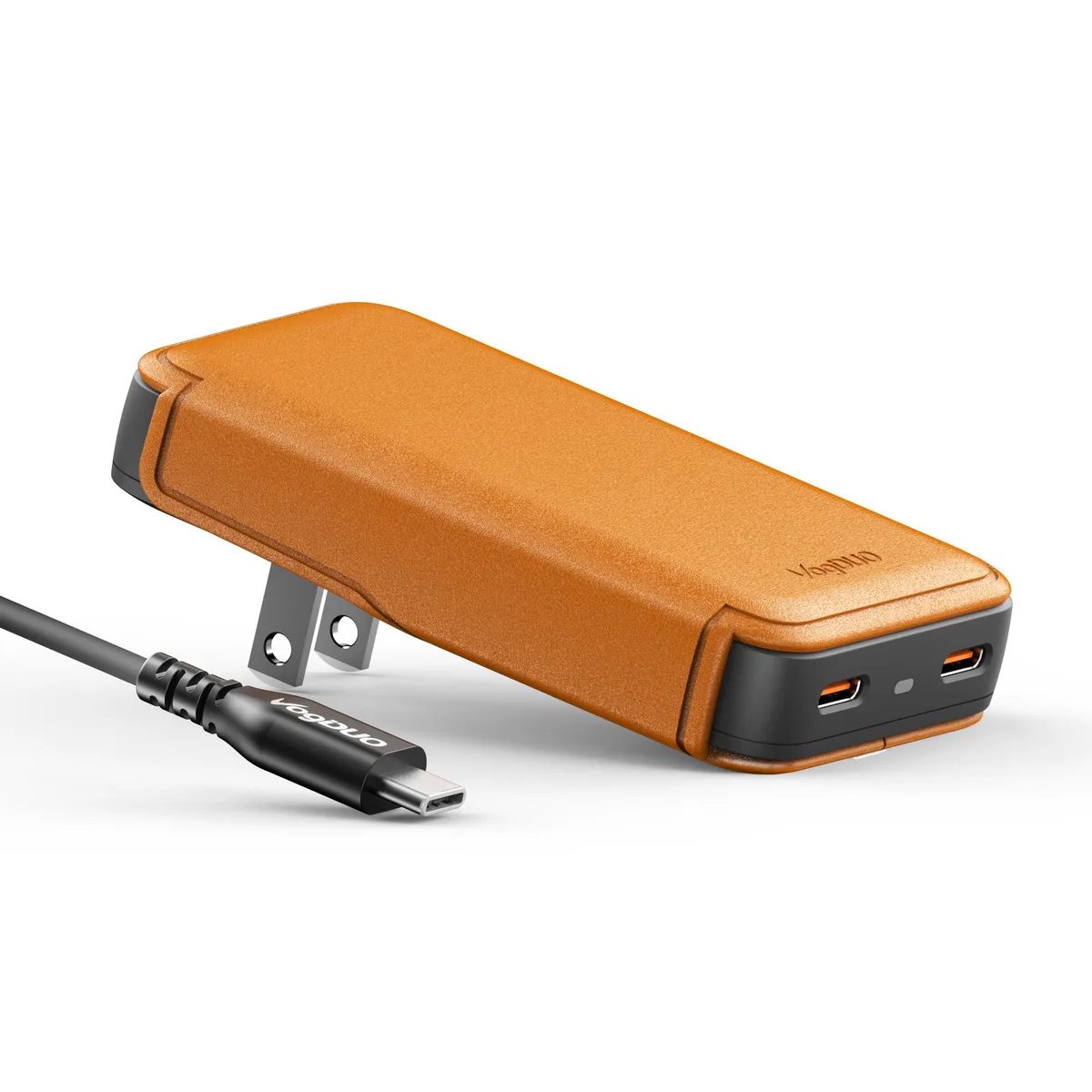 VogDUO International Corp. VogDUO International Corp. 65W USB-C Charger Tan Brown 0.74-inch — product photo