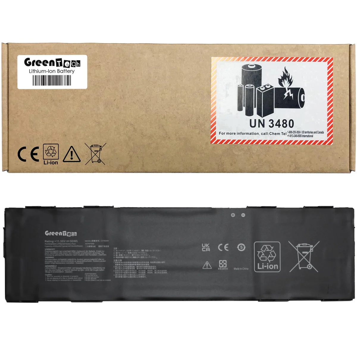 GreenTechLLC GreenTechLLC C31N2005 50Whr laptop battery for ASUS CX3400FMA CX9400CEA B3402FBA B5602CBA — product photo