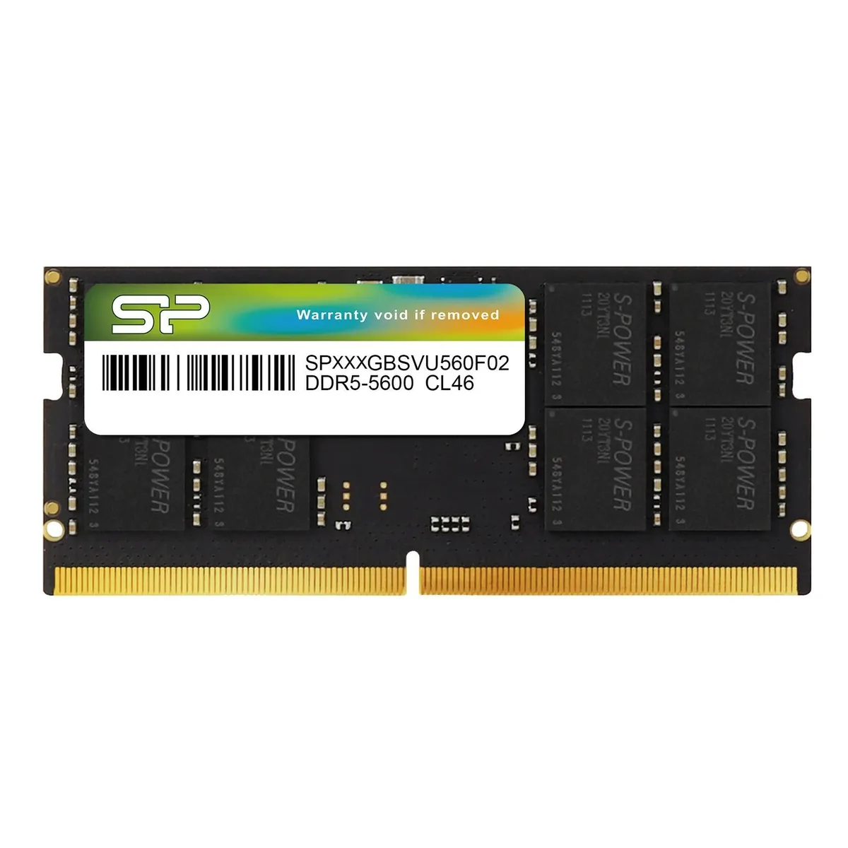 Silicon Power Silicon Power DDR5 5600MT/s 16GB CL46 1.1V SODIMM laptop RAM SP016GBSVU560F02 — product photo
