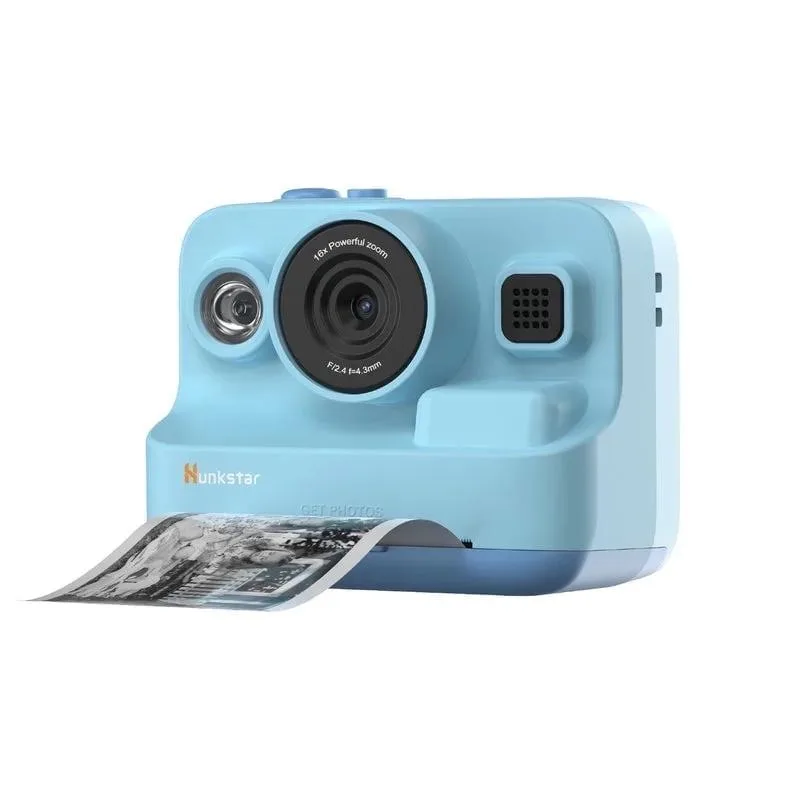  Hunkstar 1215726 HC200 instant print camera kit Blue 32GB 1080P 2.4in 16X zoom — product photo