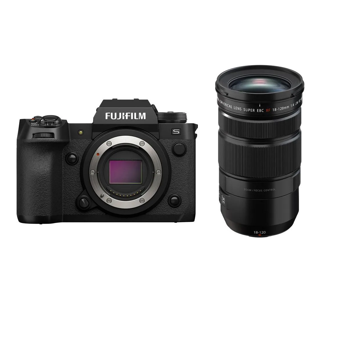 FUJIFILM FUJIFILM X-H2S compact mirrorless camera with XF 18-120mm f/4 LM PZ WR Lens #16756924 L1 — product photo