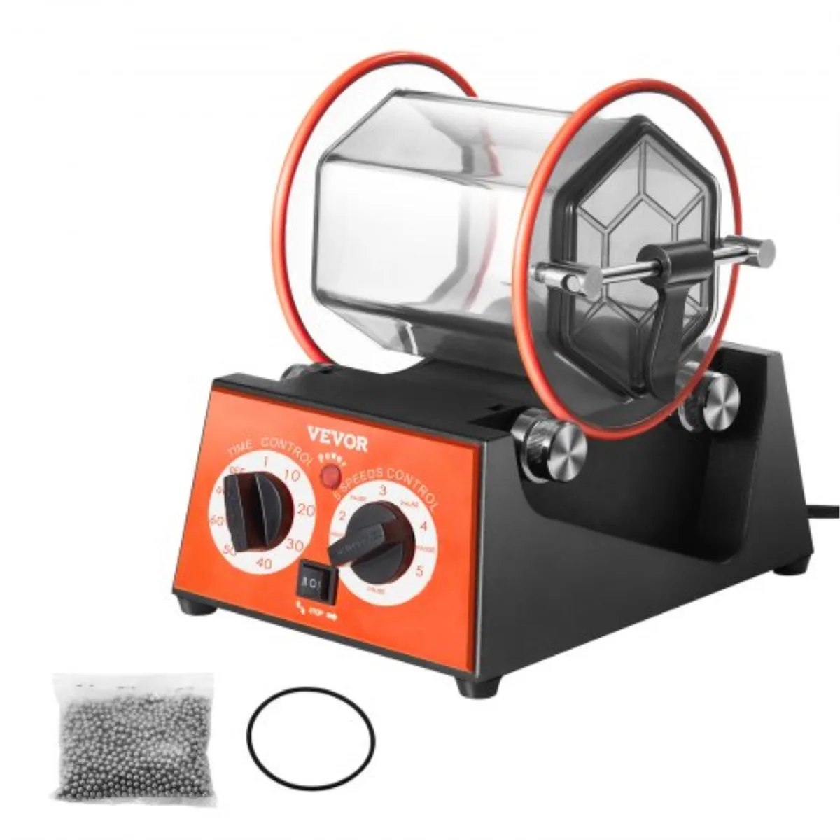 VEVOR VEVOR KD-20001 5 kg Rotary Tumbler 5 Speeds 0-60 min Timer — product photo
