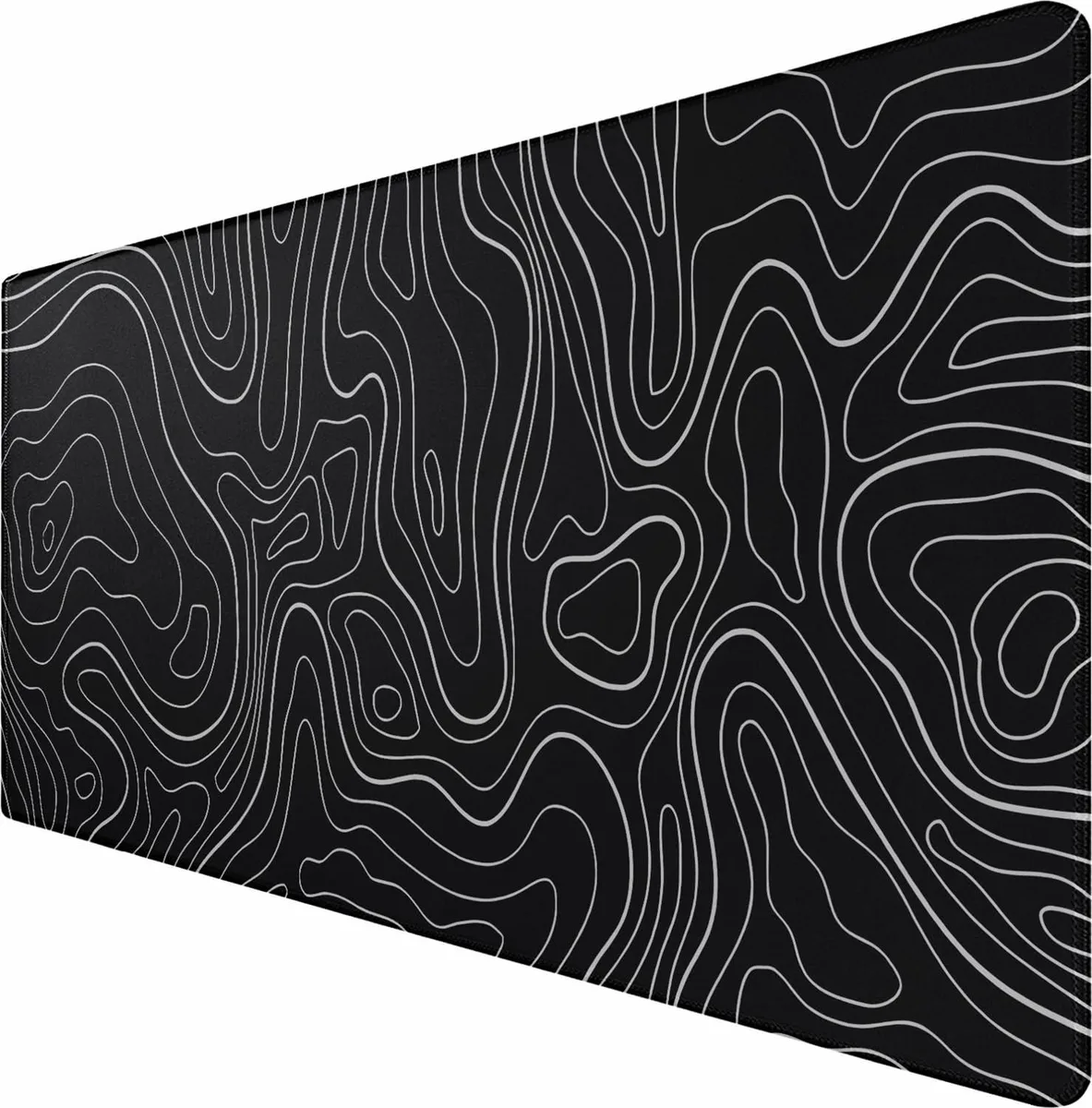  Keychron YON5 Mouse Pad 31.5 x 15.7 Black White Lines — product photo