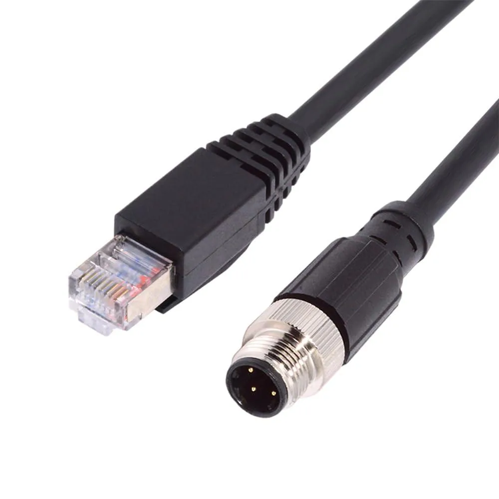 Fervit Fervit M12 D-Coded 4Pin Male to RJ45 Cat5e Male Cable IP67 — product photo