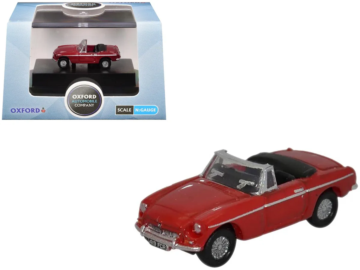 Oxford Diecast Oxford Diecast MG MGB Roadster RHD Tartan Red 1/148 Scale Hobby Collectible — product photo