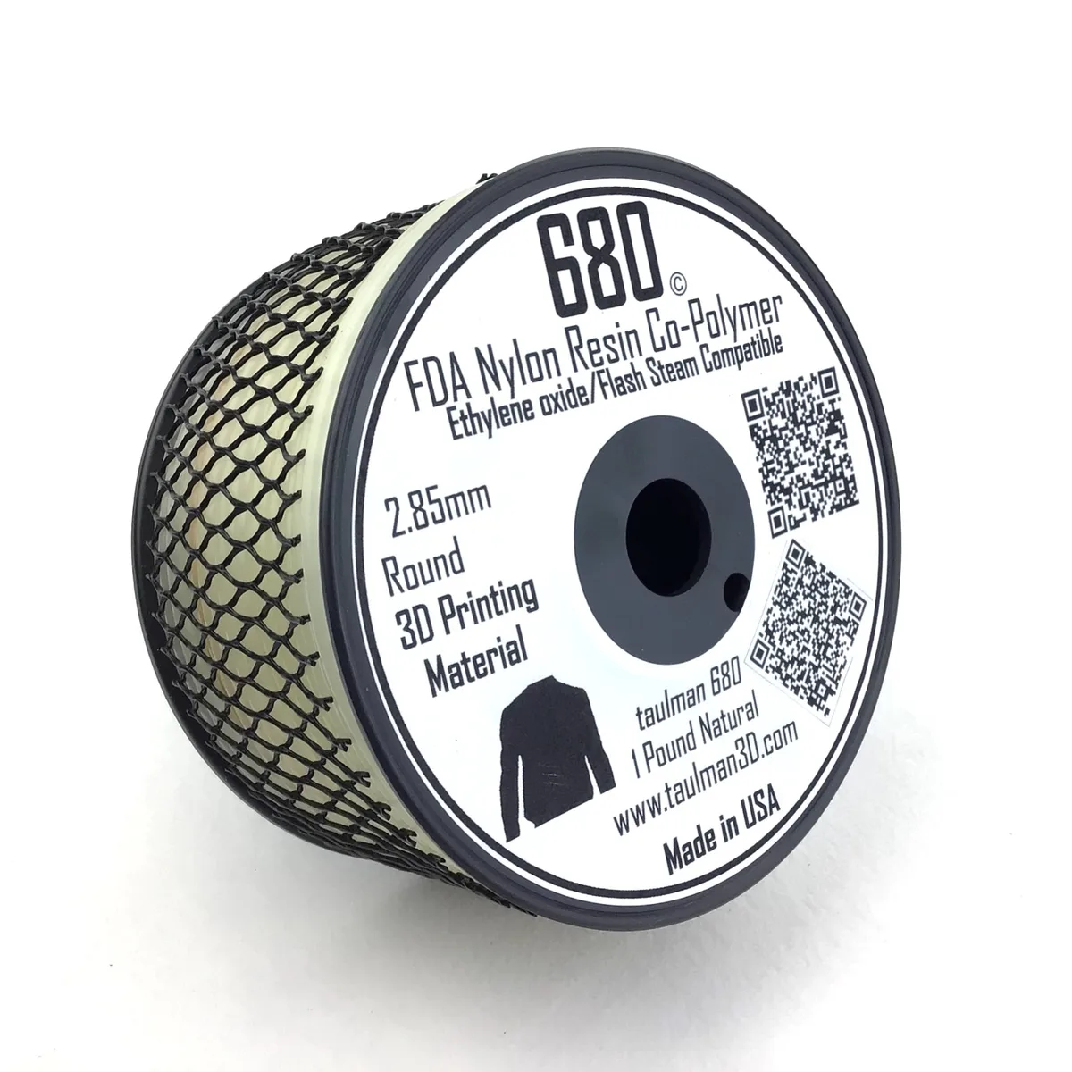 Taulman 3D Taulman 3D Nylon 680 Filament 2.85mm 1lb Natural 3D Printers Accessories — product photo