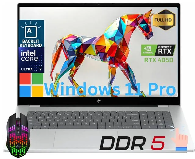 HP HP OmniBook X 17.3" Touch Ultra 7 256V RTX 4050 16GB 512GB Windows 11 Pro Silver — product photo