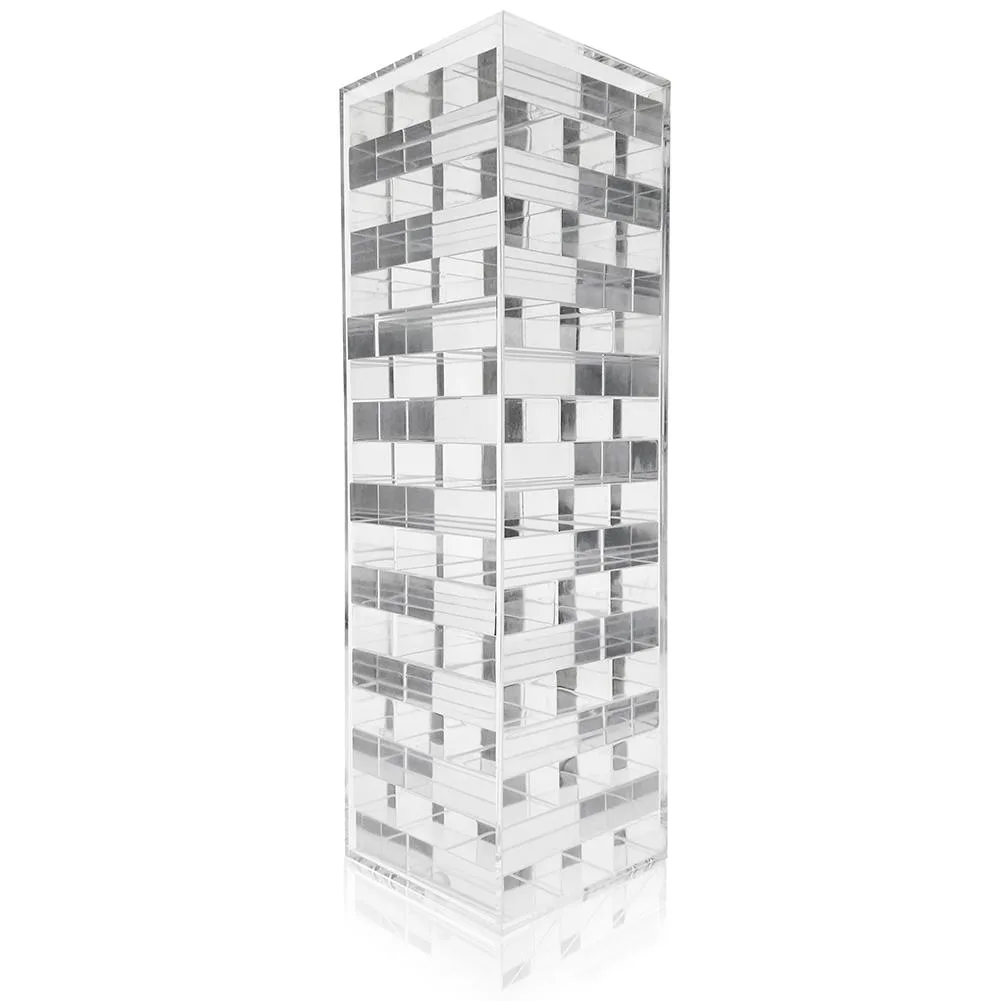 Vandue Corporation Vandue Corporation OnDisplay 3D Luxe Acrylic Stacking Tower Puzzle Game Clear 54 pcs 10.5 x 3.25 in — product photo