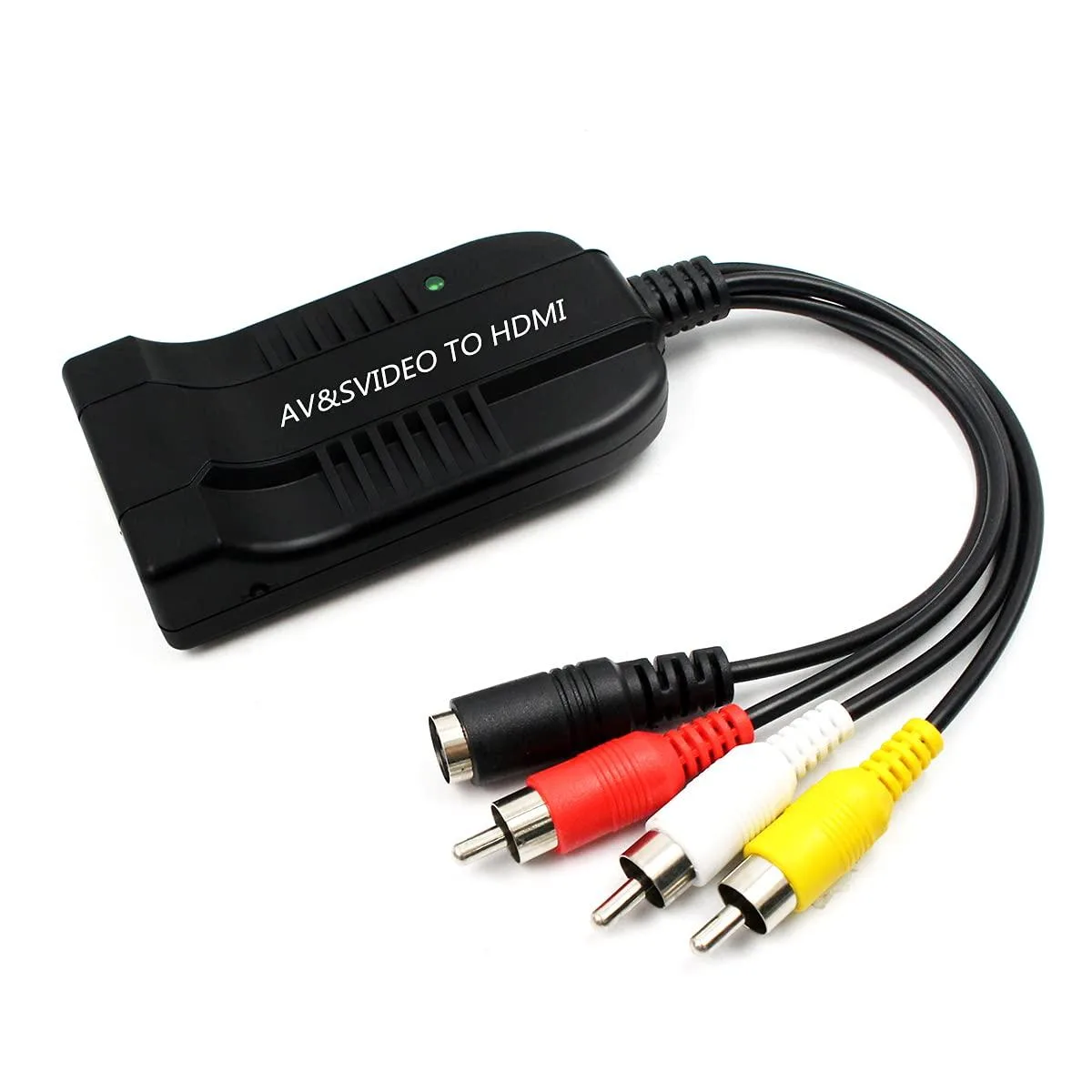 Small black box with RCA, S-Video and HDMI ports