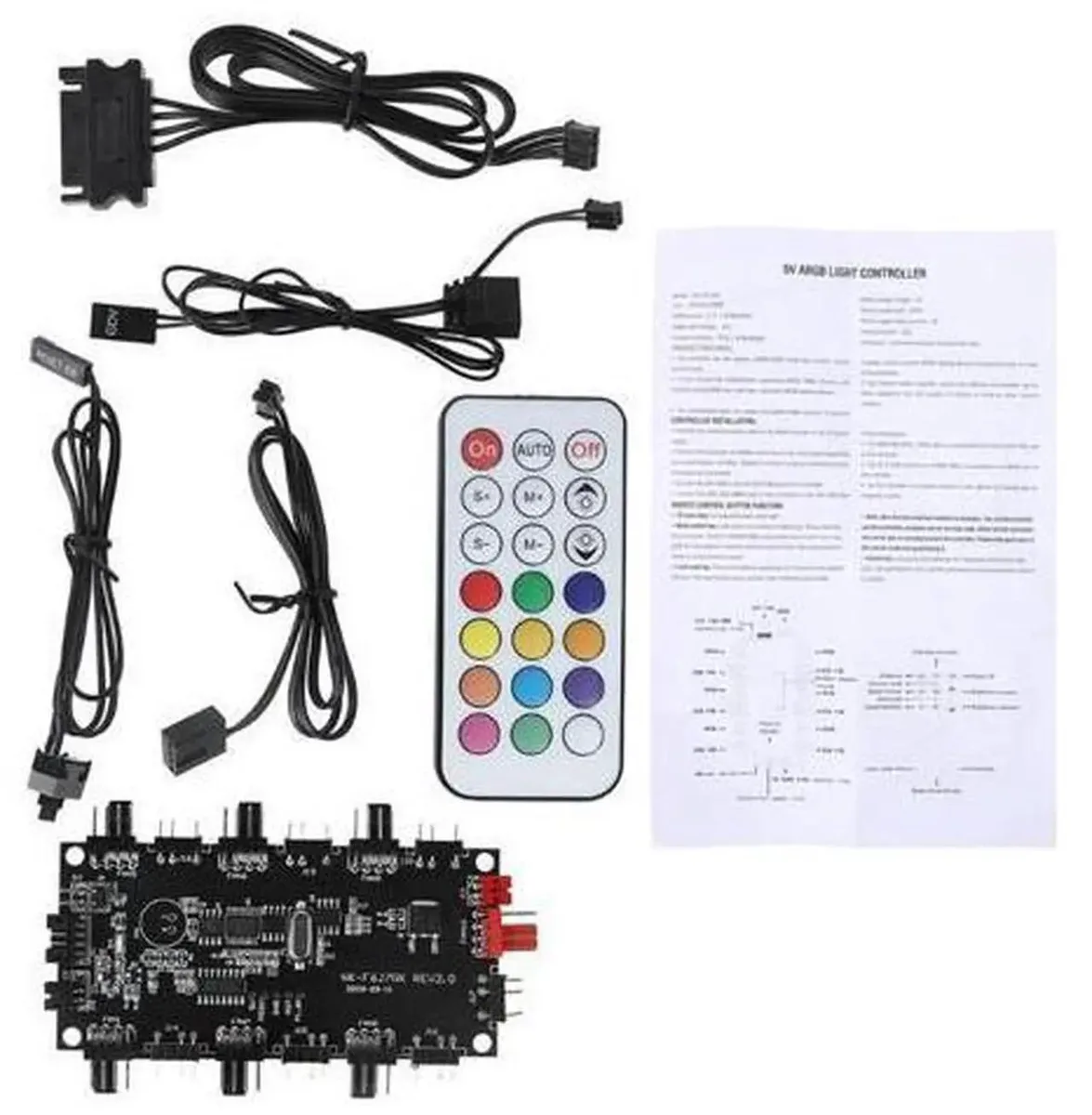 SMUGDESK SMUGDESK 8-Port 5V ARGB RGBW Magnetic Hub with Wireless Remote — product photo