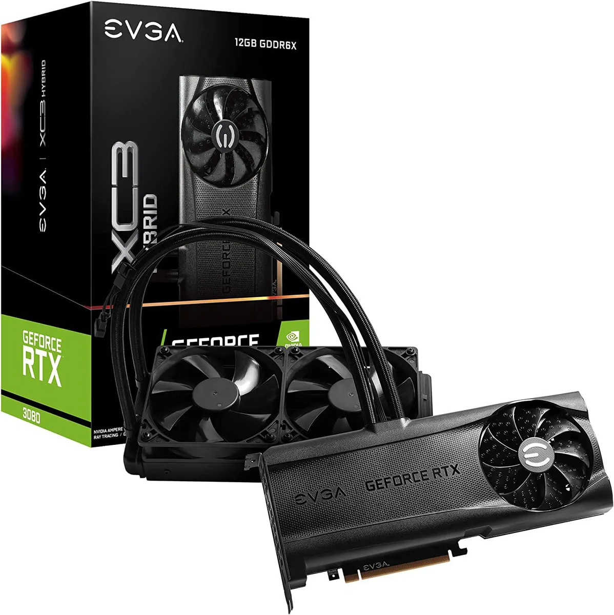 EVGA EVGA GeForce RTX 3080 12GB XC3 Ultra Hybrid Gaming graphics card — product photo