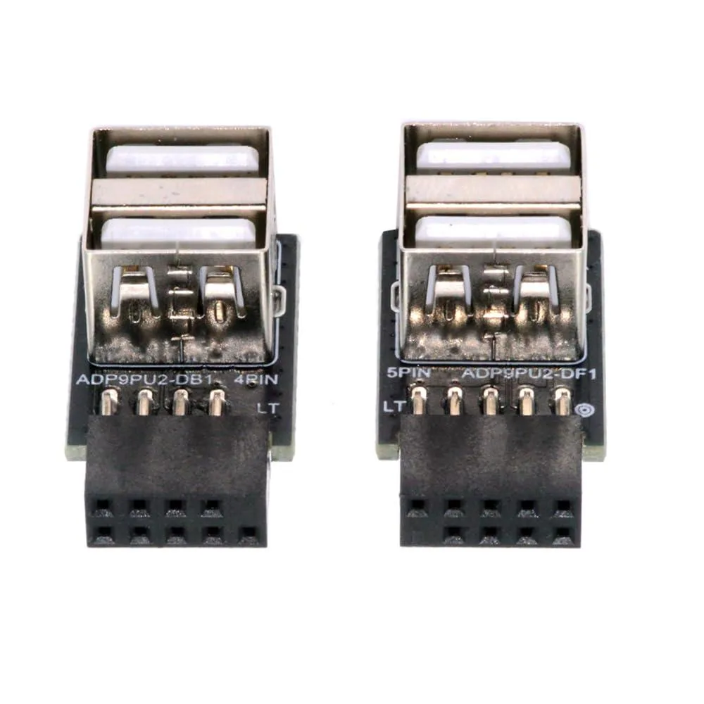 Fervit Fervit 9Pin 10Pin Motherboard Header to Dual USB 2.0 Adapter Horizontal Type — product photo