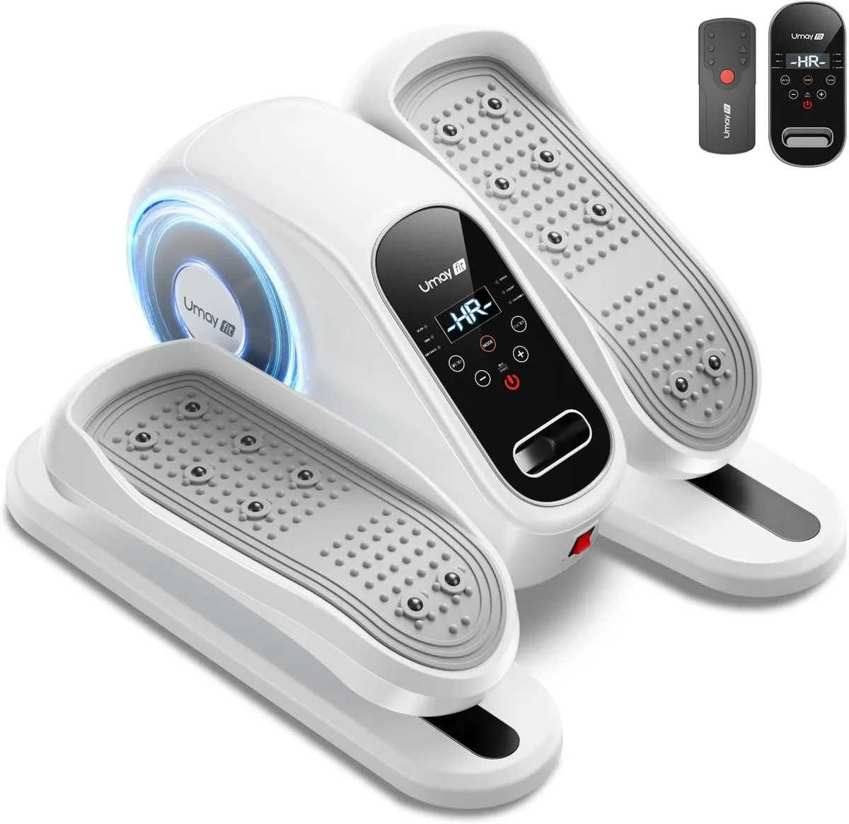 Compact under-desk elliptical with pedals and remote control
