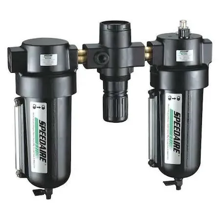 SPEEDAIRE SPEEDAIRE 4ZM02 Filter Regulator Lubricator 150 psi 160 cfm 32 oz bowls — product photo