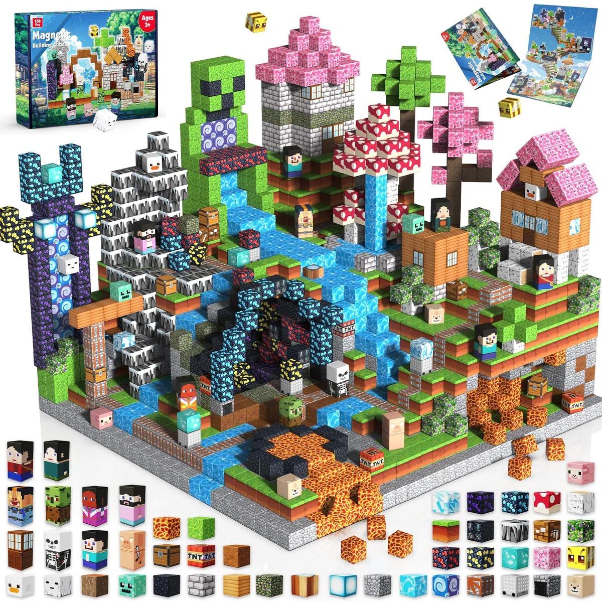 Magnetopia Magnetic Blocks 150pcs 58 colours — product photo