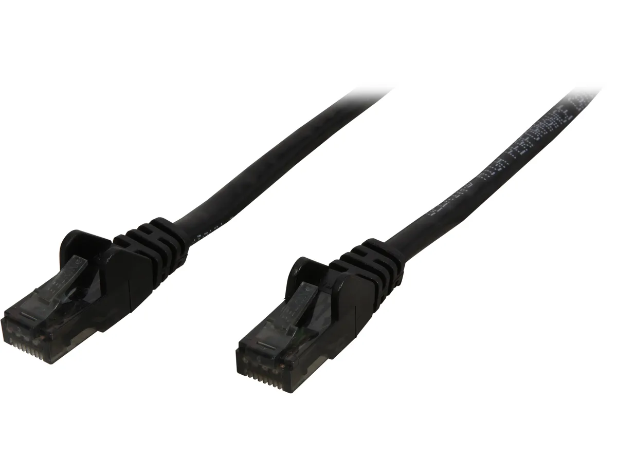Belkin Belkin A3L980B07-BLK-S network ethernet cable Cat 6 7 ft black — product photo