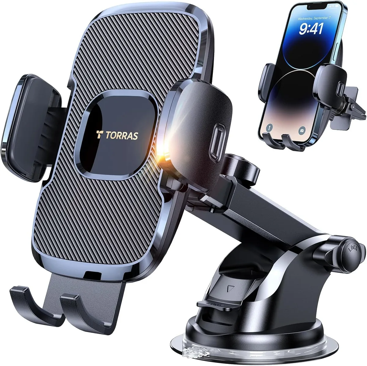  TORRAS CTVK39 Phone Mount 96+LBS Suction Dashboard Windshield Vent — product photo
