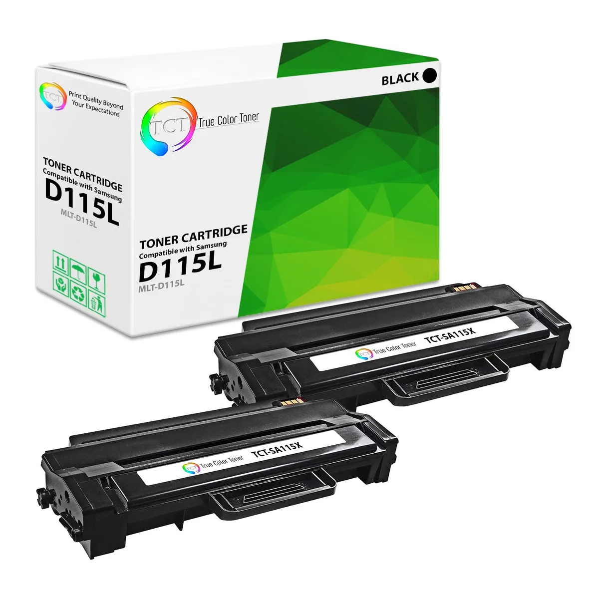 True Color Toner True Color Toner MLT-D115L Black Toner Cartridge 2 Pack 3000 Pages — product photo