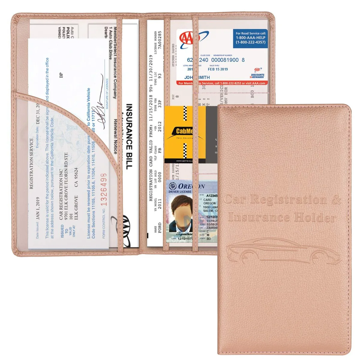  Viator Gear Car Document Holder Wallet, Rose Gold, 24 x 13 cm — product photo