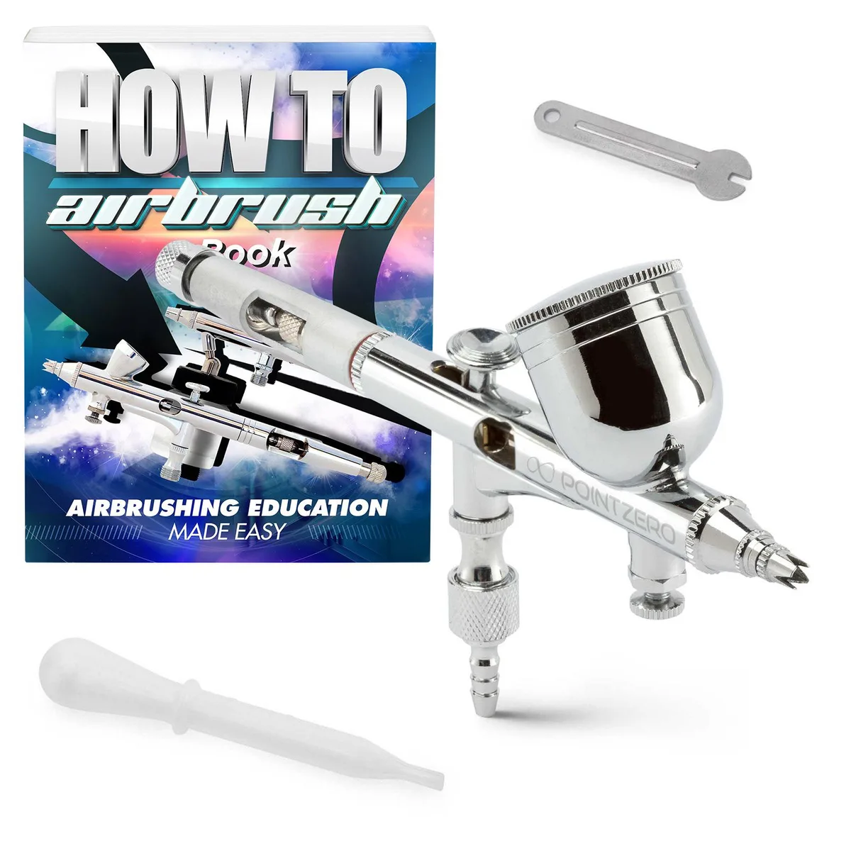 POINTZERO POINTZERO PZ-406 Dual-Action Airbrush Set .2mm Nozzle — product photo
