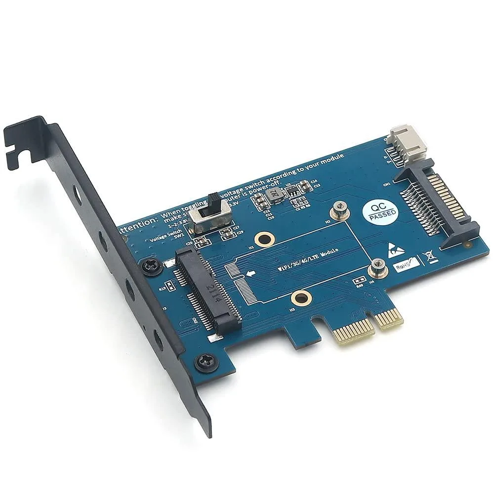 Fervit Fervit Mini PCI-E to PCI-E 1x Adapter with SIM Card Slot — product photo