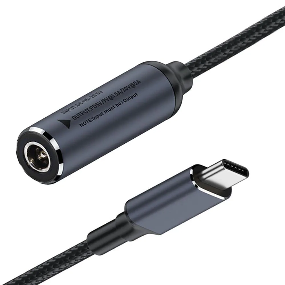 Fervit Fervit DC Jack 5.5×2.1 mm to USB-C 100W 18 cm — product photo