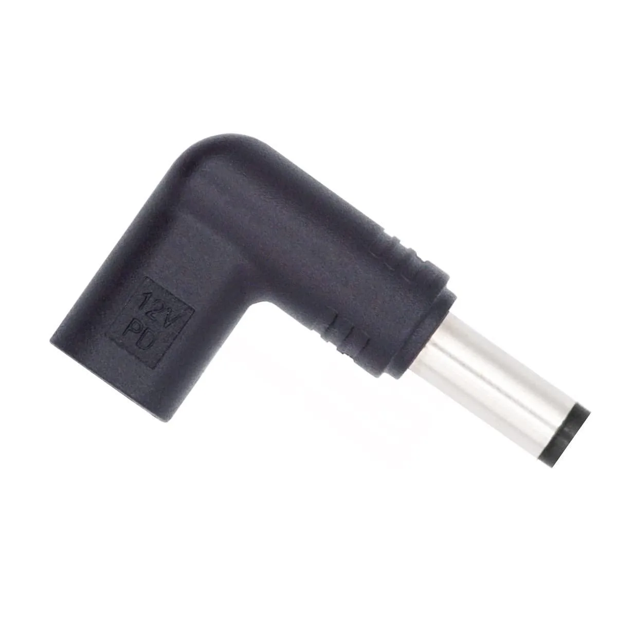 LORDWORLD LORDWORLD USB 3.1 Type-C Female to DC 12V 5.5x2.1mm Adapter PD Trigger 90 Degree Angled — product photo