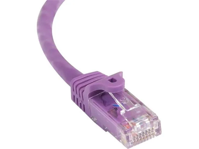 Purple Cat6 Ethernet cable, 75 ft, snagless RJ45 connectors, molded strain relief