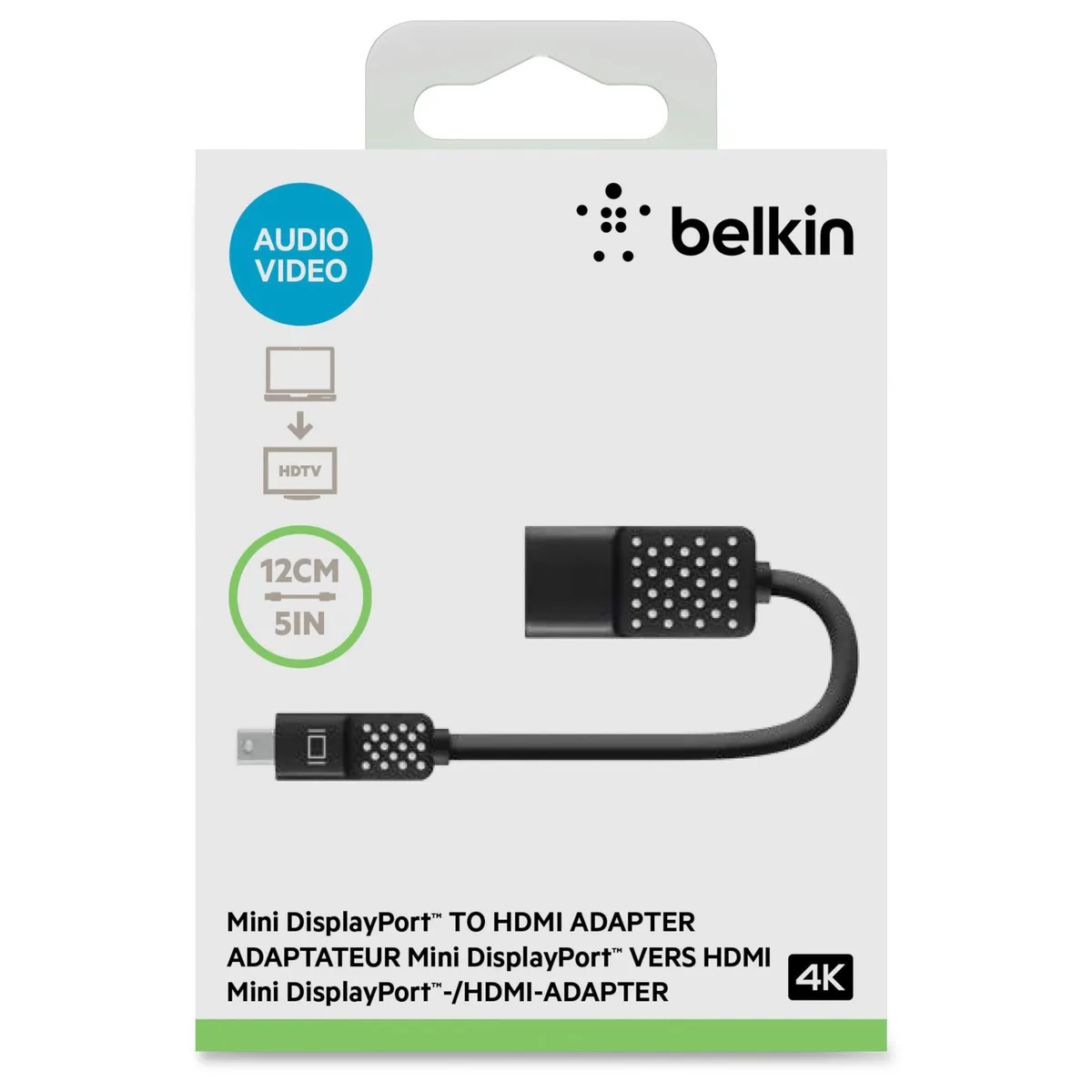 Belkin Belkin F2CD079BT Mini DisplayPort to HDMI audio video converter 3840x2160 30Hz — product photo
