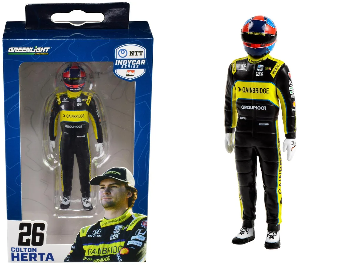 GREENLIGHT GREENLIGHT #26 Colton Herta Driver Figure 1/18 Scale — product photo