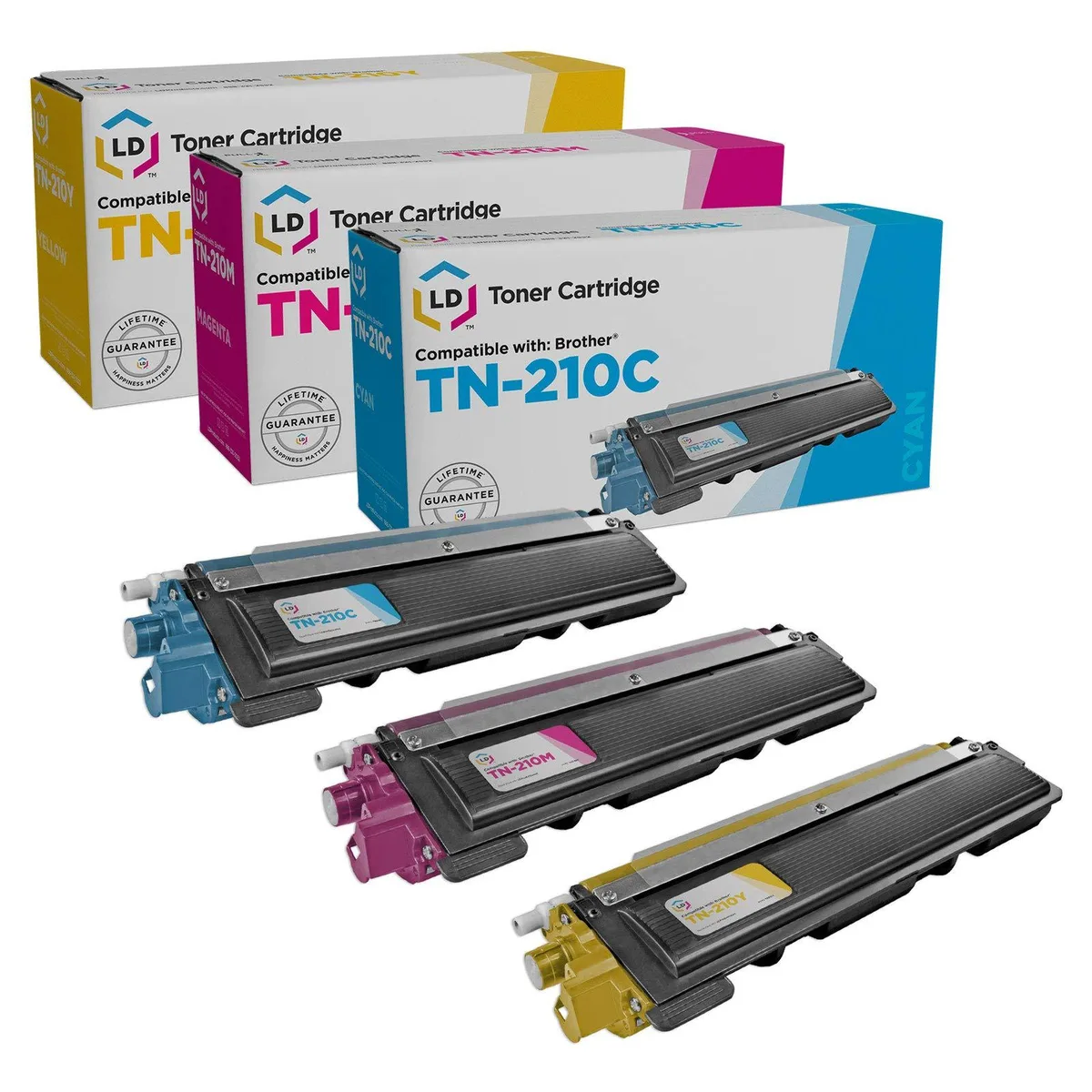 LD Products LD Products Compatible Brother TN-210 Cyan Magenta Yellow 3-Pack Toner Cartridge — product photo