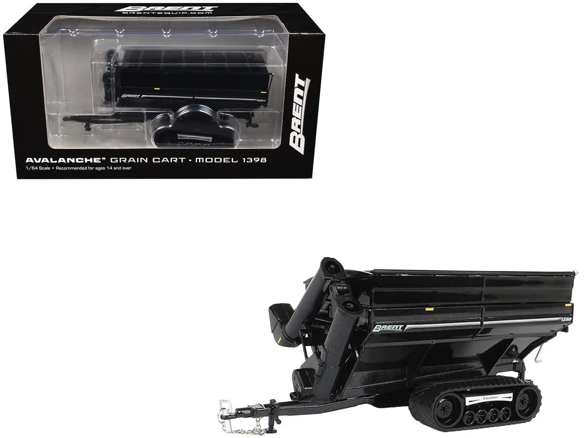 SpecCast Collectibles SpecCast Collectibles Brent 1398 Avalanche Grain Cart 1/64 Black Metallic hobby collectible — product photo
