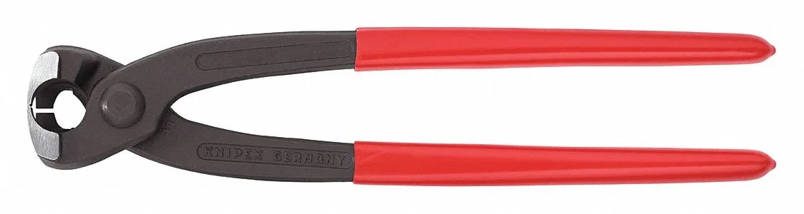 Knipex black atramentized hose clamp pliers with red cushioned handles