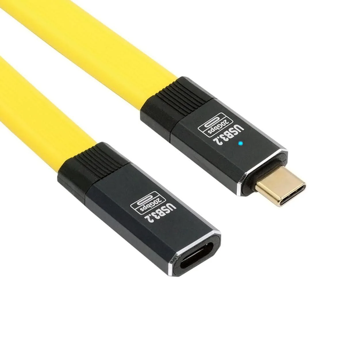 Fervit Fervit USB4 Flat Slim FPC Cable Male to Female Extension 20Gbps 100W 8K 50cm — product photo